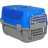 Pribor Kedi K&ouml;pek Evcil Hayvan Taşıma &Ccedil;antası Box &Ccedil;ok Fonksiyonlu (Mavi, Orta)