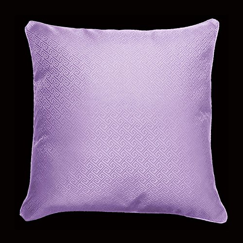 Lorenzo Cana Home Edition Luxus Kissenhülle aus Seidenbrokat Seide Violett Brokat Damast Seidenkissen Kissen gewebt uni einfarbig 96061 - 2