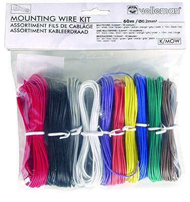 Velleman Kit de fil de fixation – 10 couleurs – 60 m