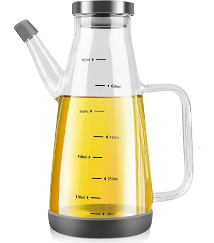 Große Glas-Ölspenderflasche 1200 Ml – Tropffrei, Mit Griff, Aus Borosilikatglas