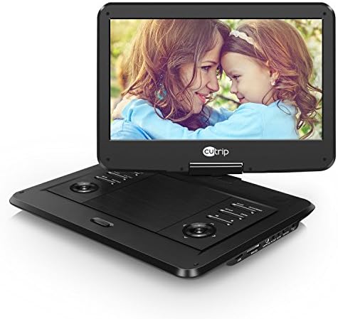 14 Inch Portable Dvd Player CUtrip IPS Screen Car Dvd Players with 178° Viewing Angles, Full HD Decorder, 4000 mAh Rechargeable Battery Built-in, Directly Play In 1080p MP4/MOV/RMVB/AVI/MKV