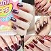CLAVUZ Gel Nail Polish Set Soak Off Nail Starter Kit 4pcs with 9W UV LED Nail Light Dryer with Top and Base Coat plus Nail Art Manicure Tools DIY at Home