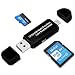 Produktbild Rusee Speicherkartenleser, USB Kartenleser, SD/Micro SD Kartenleser Micro USB OTG auf USB 2.0 Adapter mit Micro USB Stecker Standard USB Stecker für Smartphones Notebooks Tablets PC mit OTG Funktion