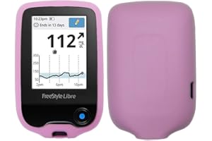 USASTAR-SNK Coque souple en silicone de qualité supérieure pour Freestyle Libre/Freestyle Libre 2 (moniteur de glucose continu) (violet clair)