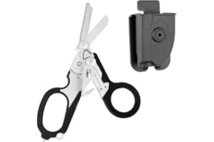 AVCXEC Raptor Schere, Rettungsschere, Schere Raptor mit Holster, Gurtschneider, Glasbrecher, 6 in 1 Multifunktionsschere