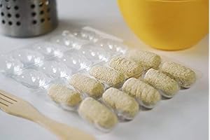 La Croquetera - pack de 20 envases - bandejas apilables y reutilizables - para 100 piezas (croquetas, albóndigas, bolas, etc.) - 100% español: patentado y fabricado en España, Transparente, Normal
