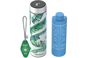 ‎KEKHEALTH KEKHEALTH Insulin Kühltasche 2-8 Grad mit Digitaler Temperaturanzeige, Medikamenten Kühlbox für Reisen, Insulin Pen Tasche Flugzeug mit 2 Kühlakkus, Medizinischer QR-Anhänger (Grün)