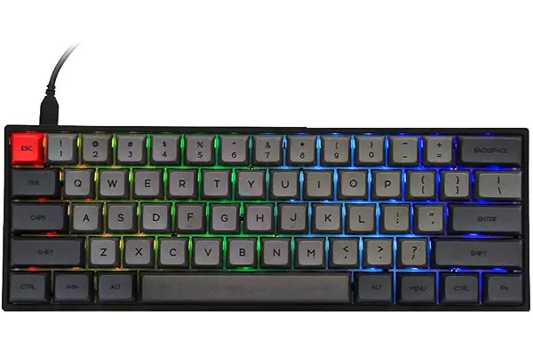 EPOMAKER SKYLOONG SK61 60% Teclado Mecánico, Teclado RGB Intercambiable en Caliente, NKRO Programable con Teclas Shine Through PBT, IP6X a Prueba de Agua, para Win/Mac/Gamer