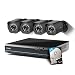 Produktbild Zmodo CCTV System 4 Kanal 720P 4 * sPoE Überwachungskamera Set mit HDMI NVR mit 1TB Festplatte, Schwarz