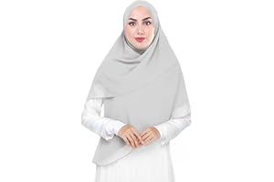 LINA & LILY Premium Chiffon Hijab Head Scarf Shawl Wrap for Muslim Women Square 145 x 145cm