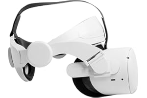 HUAYUWA Regulowana opaska na głowę z poduszką na głowę kompatybilna z akcesoriami Oculus Quest 2 VR, zamiennik paska elitarnego, wygodny ochronny pasek na głowę, zmniejszający nacisk, biały 1