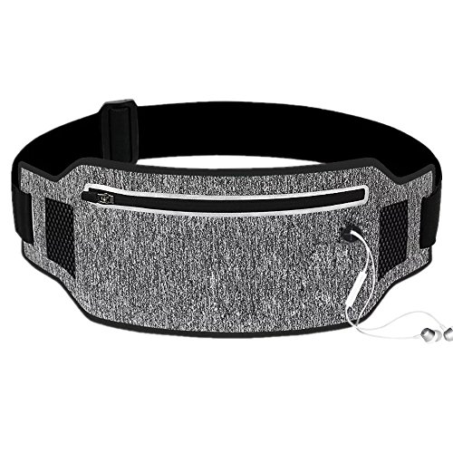 Running Belt/ Sac Ceinture Banane Etanche-Gtrip Ultra Slim Coureur Ceinture Étanche Fanny Pack Ceinture de Fitness pour Hommes et Femmes Escalade, Jogging, Randonnée, Voyage (Noir)