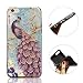 Produktbild iPhone 6S Plus Hülle, QianYang TPU Silikon Handyhülle für iPhone 6S Plus / 6 Plus Schutzhülle [Peacock Pfau Serie] Pattern Muster Malerei Case Cover Handy Schutz Tashce Schale - Pfau 8
