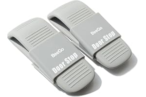 BeeGo® 2 Pack - Door Stoppers with Holder, Suitable for All Floor Types, Indoors and Outdoor Use - Ideal Door Stoppers for Floor Protection. Door Wedges Heavy Duty, Baby Safety Guard Door Jammer