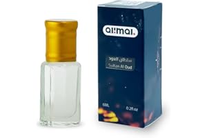 Alimal Olio profumato Premium Sultan Al Oud, oli essenziali, puri e analcolici, fragranza araba per uomo e donna, essenza profumata, profumo, profumo, unisex, delicato sulla pelle, 6 ml