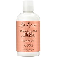 Shea Moisture Coconut und Hibiscus Curl & Style Milk, 1er Pack, (1x 237 ml)