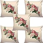 AEROHAVEN Decorative Hand Made Cotton Cushion Covers(16x16-inch, Multicolour)- Set of 5