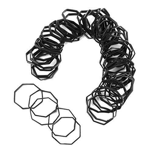 Approx. 200pcs Tattoo Machine Elastic Rubber Bands Octagon Black