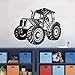Produktbild Jungen Schlafzimmer Dekor Aufkleber Mode Traktor Wandaufkleber Dekoratives Vinyl Abnehmbare Auto Wandtattoo Kindergarten Kinderzimmer Aufkleber 58 * 75 cm
