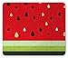 Produktbild WYICPLO Nature Mouse Pad, Macro Watermelon Pattern Fresh Ripe Organic Fruit Seeds Cute Artsy Illustration, Standard Size Rectangle Non-Slip Rubber Mousepad, Red Green Black