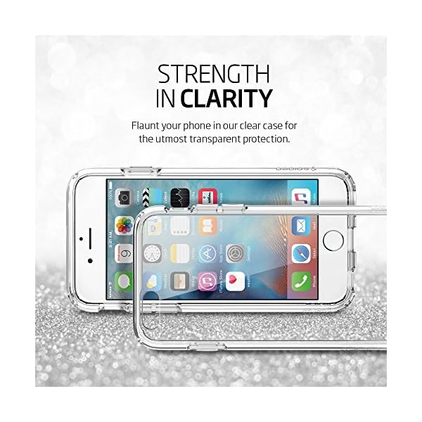 Spigen Ultra Hybrid Kompatibel mit iPhone 6S/6 Hülle, Einteilige Transparent Durchsichtige PC Rückschale Schutzhülle Case Crystal Clear SGP11598 – Bild 3