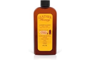 Leather Honey Detergente Pelle - Pulitore di qualità Superiore per Abbigliamento, Mobili, Interni Auto, Scarpe e Accessori in Pelle e Vinile, Formula Concentrata, Produce 946 ml Dopo la Diluizione