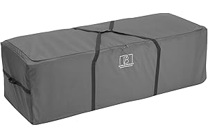 B BARLBOROUGH Barlborough Garden Cushion Protective Storage Bag Cover | XLarge 200 x 75 x 60cm | Waterproof Resistant with zips for Outdoor Furniture Sofa Cushions Grey
