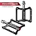 Produktbild Fahrradpedale Mountainbike,Alviller Fahrrad Pedale Trekking Rennrad Bike Pedale Aluminium mit Antirutsch, Abgedichtete Lager, Universal, Leicht für MTB, BMX, Alu schwarz