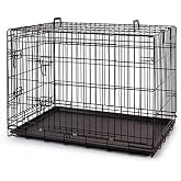 Metal Cat Dog Cage Black 77x47x55cm