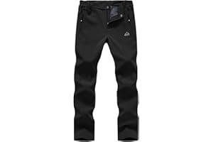 donhobo Damen Wanderhose Outdoorhose Wasserdicht Softshellhose Winddicht Warm Gefüttert Snowhose Skihose Winter Trekkinghose