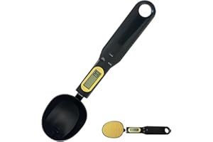 OIHCAZ Digital Measuring Spoon, Electronic Weighing Spoon Scale 500g/0.1g with LCD Display, High Precision Mini Scales for Kitchen Cooking Baking Seasoning and Pet/Dog/Cat Food