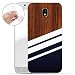 Produktbild finoo | Samsung Galaxy J5 2017 Weiche flexible Silikon-Handy-Hülle | Transparente TPU Cover Schale mit Motiv | Tasche Case Etui mit Ultra Slim Rundum-schutz | Navy Holz