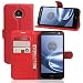 Produktbild Nadakin Motorola Moto Z Play/XT1635 Hülle , Premium Leder Schutzhülle Flip Mappen Kasten Abdeckung,Handyhülle aus Taschenhülle mit Kreditkartenhaltern, Standfunktion, Geldbeutel, Magnetverschluss für Motorola Moto Z Play/XT1635 (Rot)