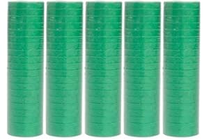 PLAYFLIP Luftschlangen Papier bunt Party Deko Geburtstag Hochzeit Set holografisch, Stück:5 Stück, Luftschlangen:Grün