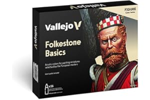 Vallejo Set de Peinture Acrylique Model Color - 16 Couleurs Mate 18 Ml avec Cuentagotas et Carte de Couleurs pour Modélisme et Dioramas