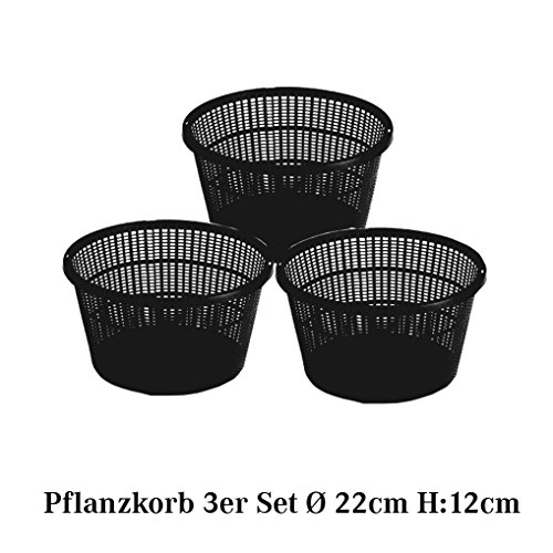 Pflanzkorb 3er Set Ø 22cm Pflanzhilfe Wasserpflanzen