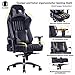Produktbild KILLABEE großer Memory Foam Gaming Stuhl - Verstellbarer Neigungswinkel, Rückenwinkel und 3D-Arme. Ergonomische hohe Rückenlehne aus Leder .Exklusiver Computer-Schreibtisch. Bürostuhl mit Metallsockel