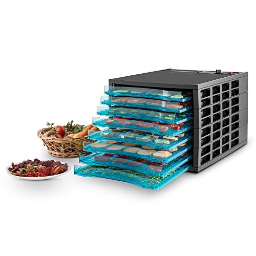 Klarstein KG3-Fruit-Jerky-8 Dörrgerät, großer Dörrautomat Gemüse, Obst, Fleisch und Früchte-Trockner, schwarz / blau - 2