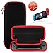 Produktbild SHareconn Hard Travel Tragetasche Hülle Nintendo Switch, Schutzhülle Fall mit 10 Spielhaltern-Schwarze+Rot tragende Shell-Abdeckung (inklusive Schutzfolie)