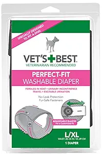 Vet's Best 1 Count Perfect Fit Washable Female Dog Diaper, Large/X-Large