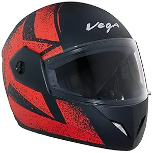 Vega Cliff Dx Adventure Dull Black Red Helmet, L