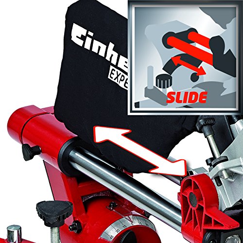 Einhell Zug Kapp Gehrungssäge TE-SM 2131 Dual (1600 W, Sägeblatt Ø 210 mm, Schnittbreite 310 mm, Softstart, schwenkbarer Sägekopf, Laser, LED-Licht) - 6