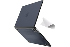 eleger Coque Anti-Fissuration Compatible avec MacBook Pro 13 Pouces M2/M1 A2338 A2251 A2289 A2159 A1989 A1708 A1706, Version 2022-2016, Bord en TPU Noir et Etui en PC Rigide, Noir Mat