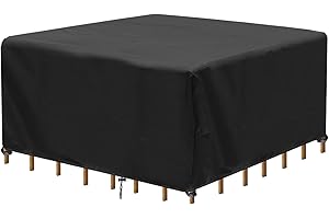 ‎INMUA INMUA Abdeckung für Gartenmöbel, Gartenmöbel Abdeckung Wasserdicht Winddicht UV-Beständiges 420D Oxford Geweb Groß Abdeckplane Schutzhülle für Gartenmöbel Gartentisch (200x200x90cm)