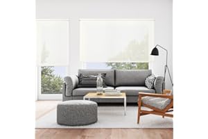 STOR PLANET | Tenda Filtrante Trasparente a Rullo per Interni, Cucina, Soggiorno, Camera da Letto | Finestra e Porta, Installazione Facile | Écru, 180x180cm