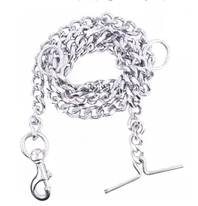 JAPIN Dog Chain Silver Heavy Weight Dogs Leash Dog Chain with Heavy Hook (L - 60inch 8-NO) for All Dogs