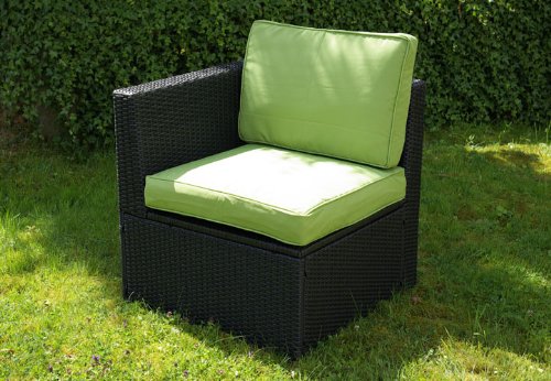 Gartenmöbel 10tlg. Sitzgruppe Poly Rattan Lounge Garten Garnitur grün