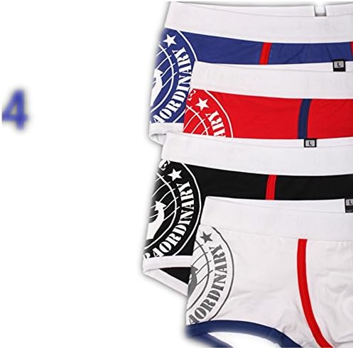 Pack of 4, HOEREV Men's Cotton Briefs Underwear