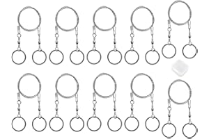 Kellegour 10 pcs Scie de Poche de Survie,Scie Fil,Scie à Main de Survie,Scie à Fil de Poche pour L'extérieur,Scie Universelle en Acier Inox,pour équipement de Survie Camping Chasse Arbre de Coupe