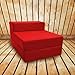 Shopisfy Children's Wipe Clean Single Fold Out Foam Chair Bed / Mattress - Red